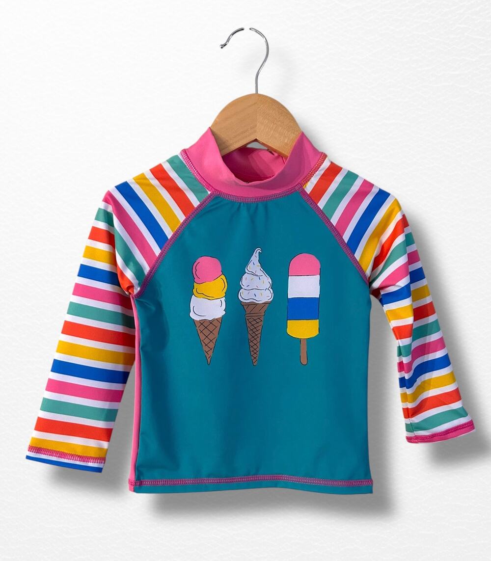 NWT Frugi Ice Cream Rashguard, 18-24 Months